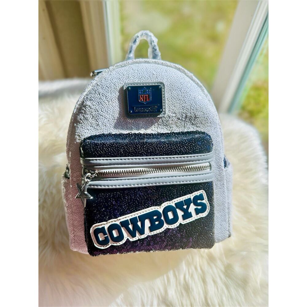 *NEW SOLD OUT LE* Loungefly NFL Dallas Cowboys Sequin Mini Backpack
